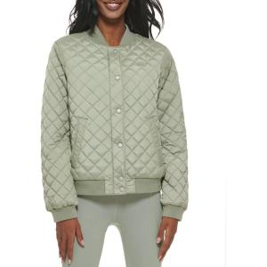 Levi’s Women’s Women’s Diamond Quilted Bomber Jacket With Front Pockets – Regular & Plus Sizes(Seafoam Sherpa Lined)
