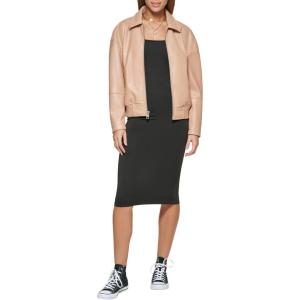 Levi’s womens Faux Leather Bomber With Laydown Collar(Biscotti)