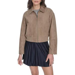 Levi’s womens Faux Leather Bomber With Laydown Collar(Tan Faux Suede)