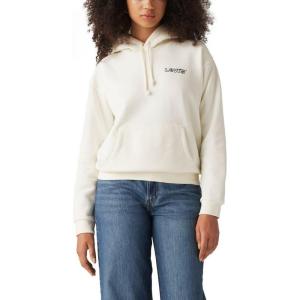 Levi’s womens Graphic Everyday Hoodie((New) Rope Wonky Egret)