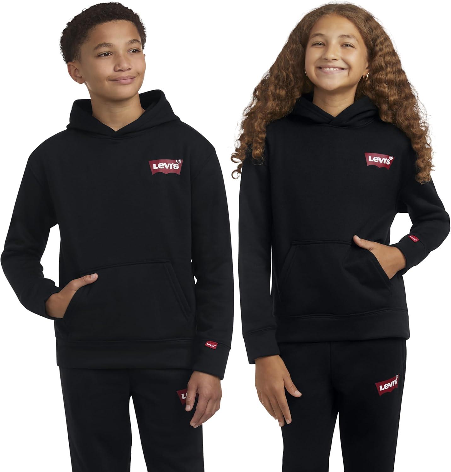 imageHurley Boys Soft Knit Graphic Pullover HoodieBlack