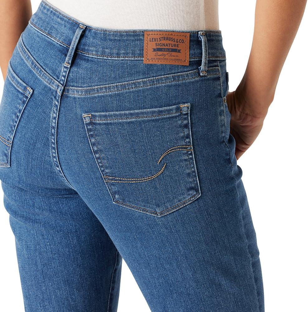 imageLevi Strauss Signature Gold Womens MidRise Bootcut Jeans Stretch Denim Also Available in PlusFaded Memory