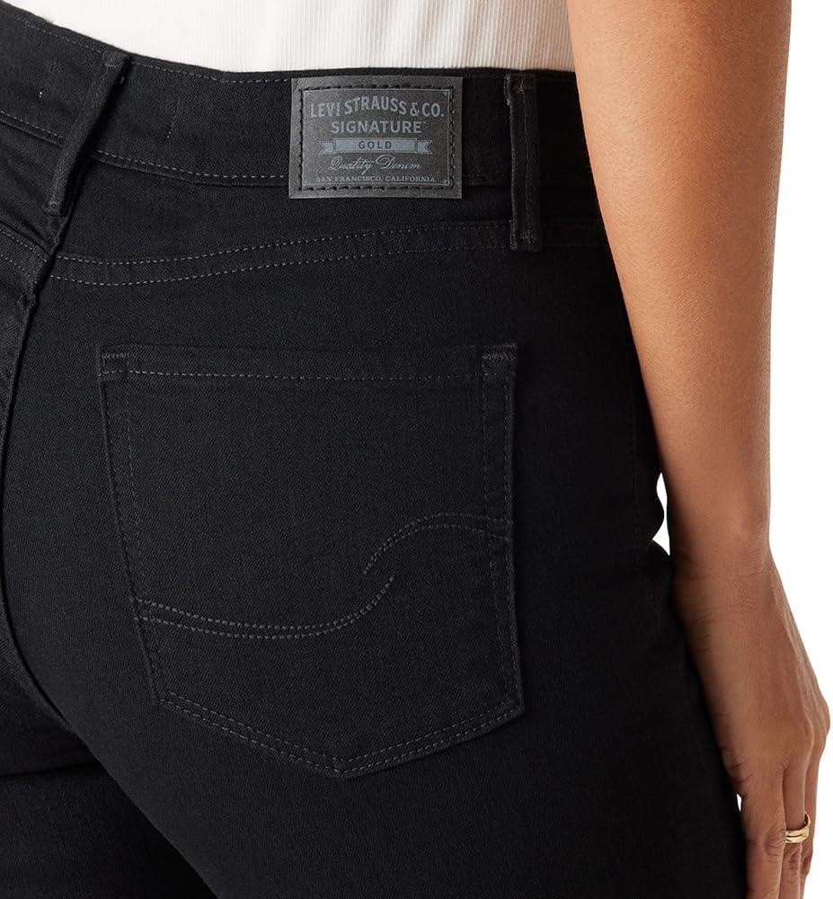 imageLevi Strauss Signature Gold Womens MidRise Bootcut Jeans Stretch Denim Also Available in PlusNew Black Opal