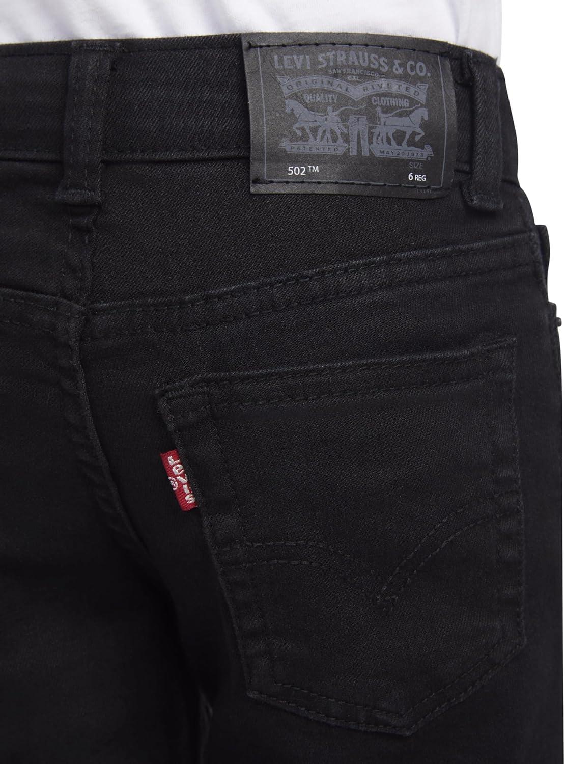 imageLevis Boys 502 Regular Taper Fit Performance JeansBlack