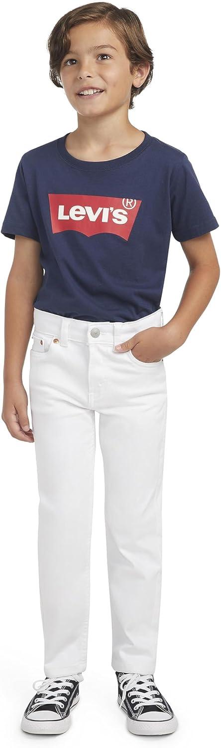 imageLevis Boys 502 Regular Taper Fit Performance JeansWhite