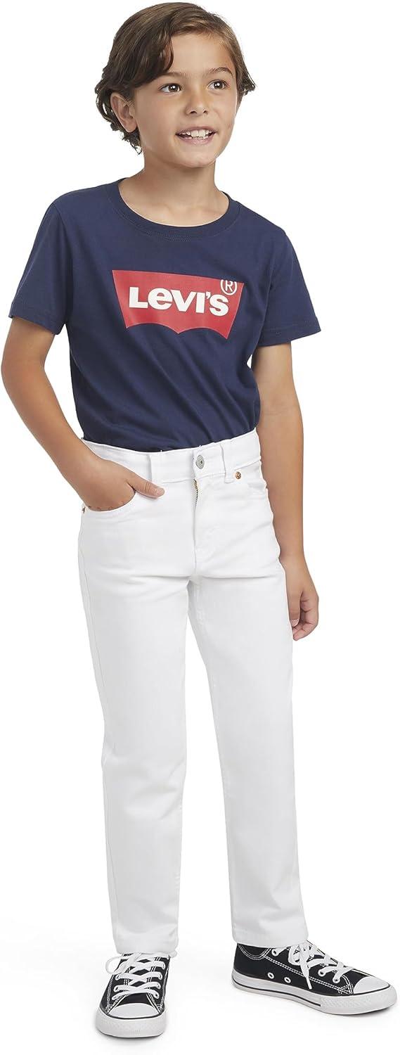 imageLevis Boys 502 Regular Taper Fit Performance JeansWhite