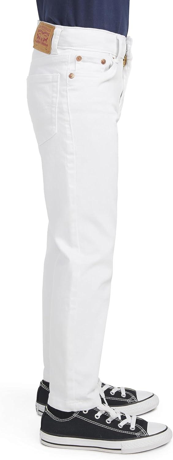 imageLevis Boys 502 Regular Taper Fit Performance JeansWhite