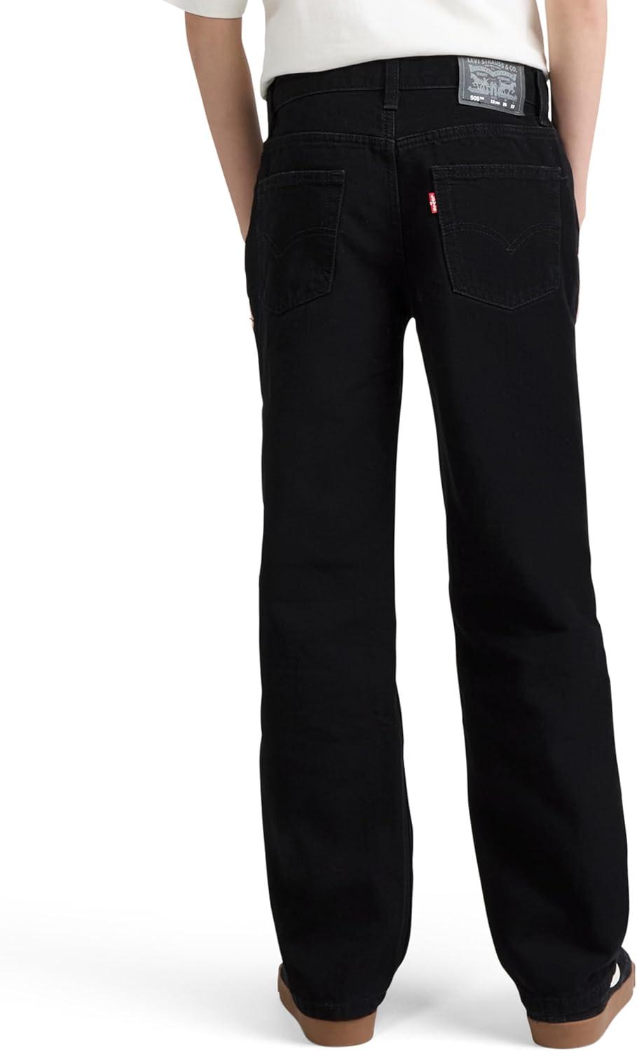 imageLevis Boys 505 Regular Fit JeansBlack