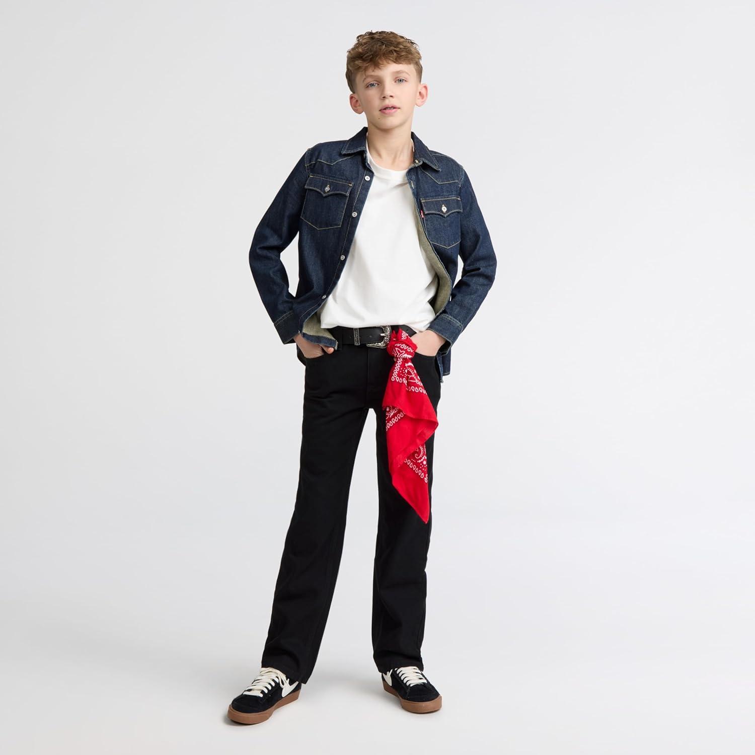 imageLevis Boys 505 Regular Fit JeansBlack