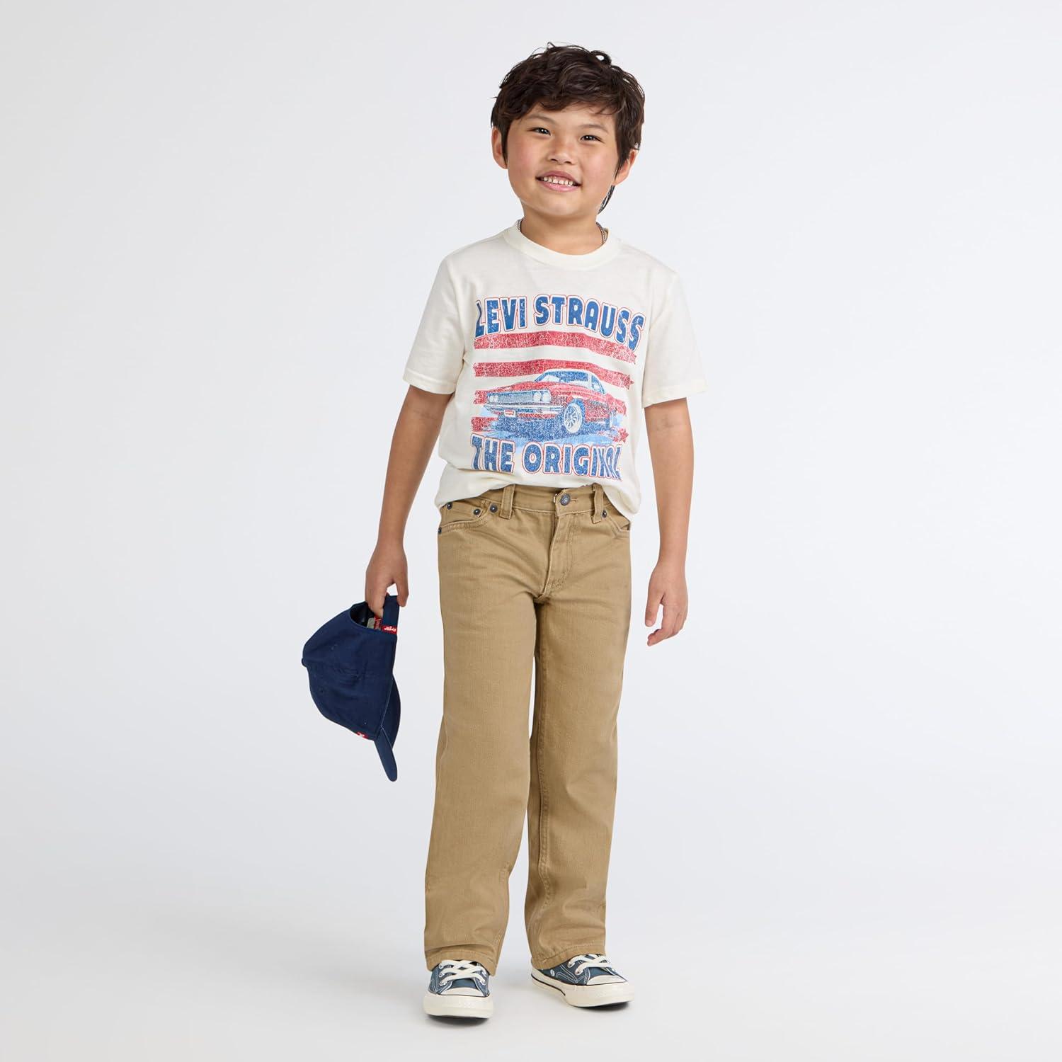 imageLevis Boys 505 Regular Fit JeansBritish Khaki