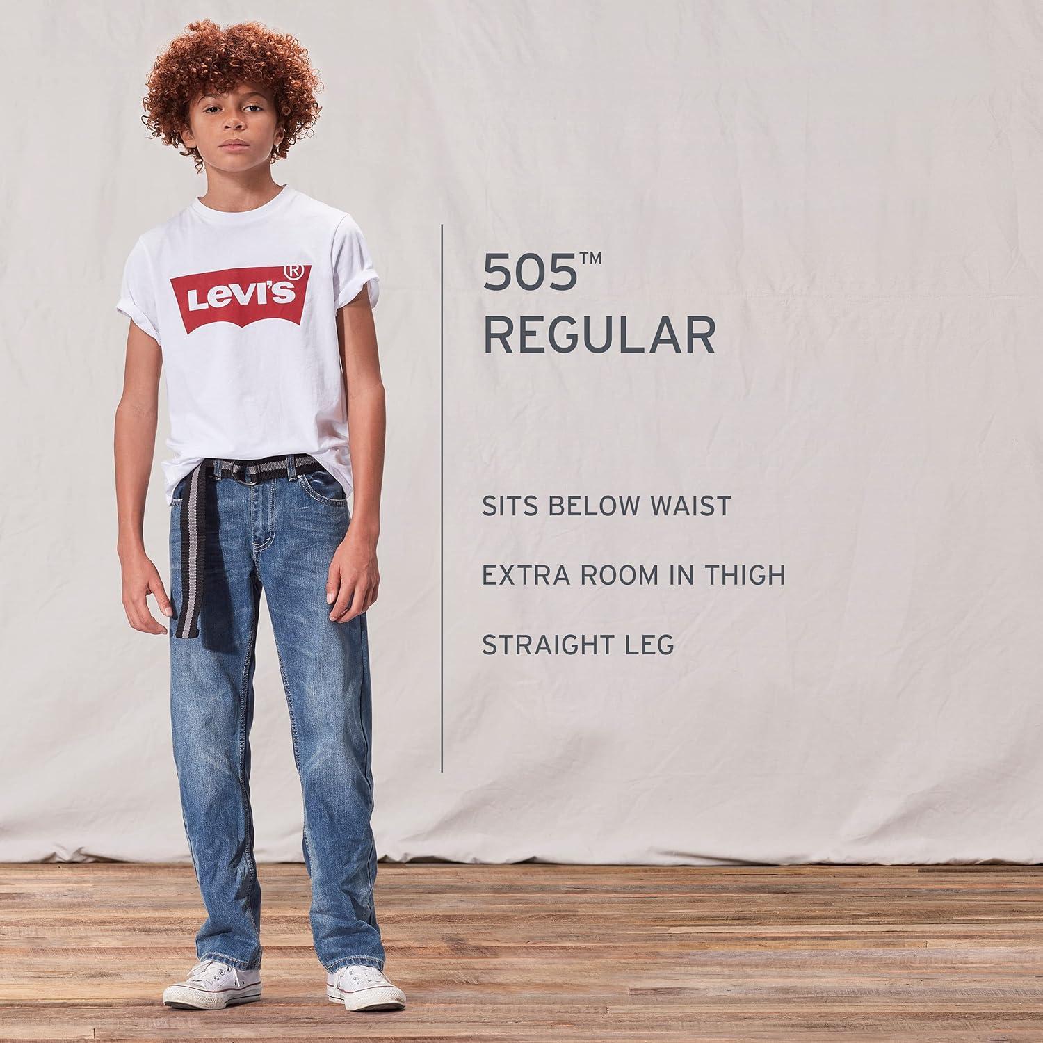 imageLevis Boys 505 Regular Fit JeansCashLittle