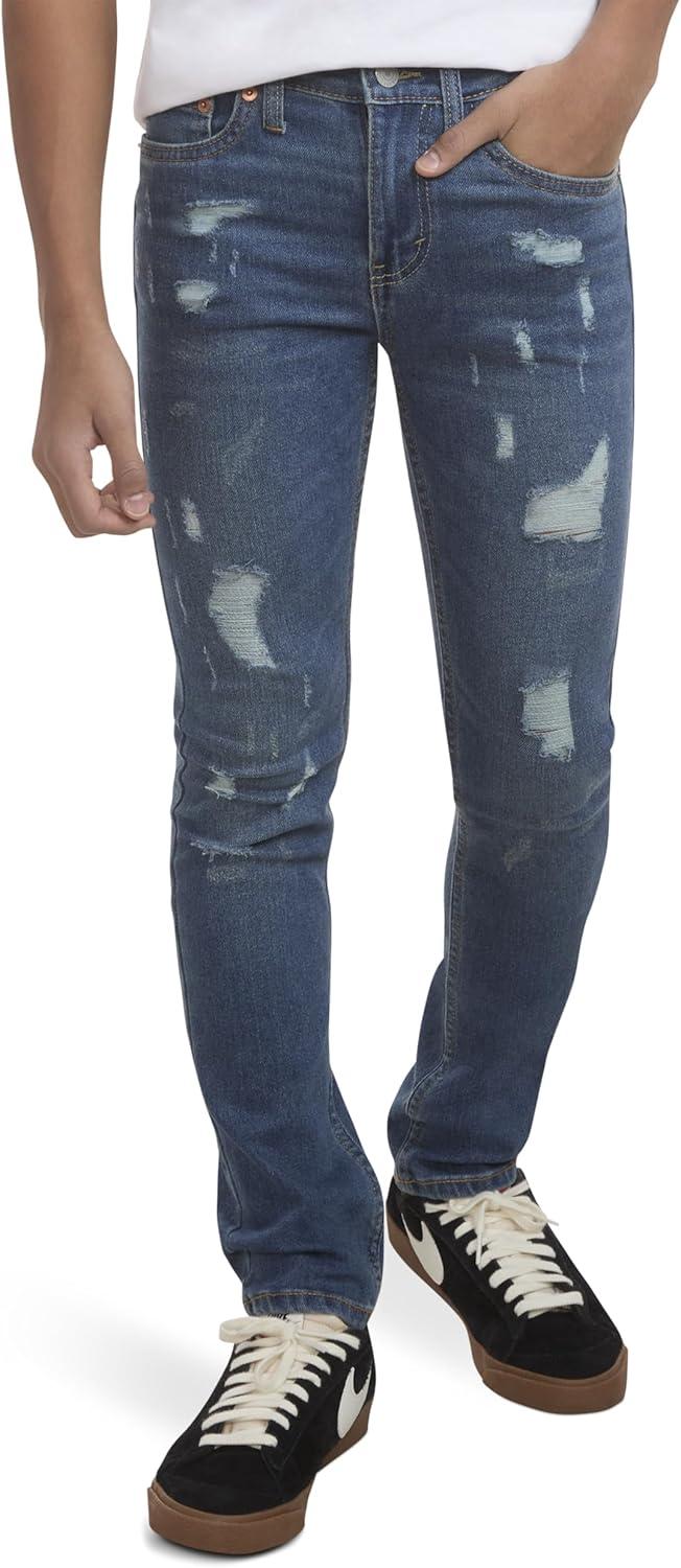 imageLevis Boys 510 Skinny Fit Destructed JeansShredded