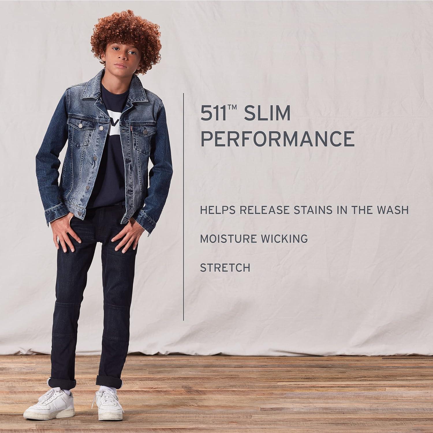 imageLevis Boys 511 Slim Fit Performance JeansResilient Blue