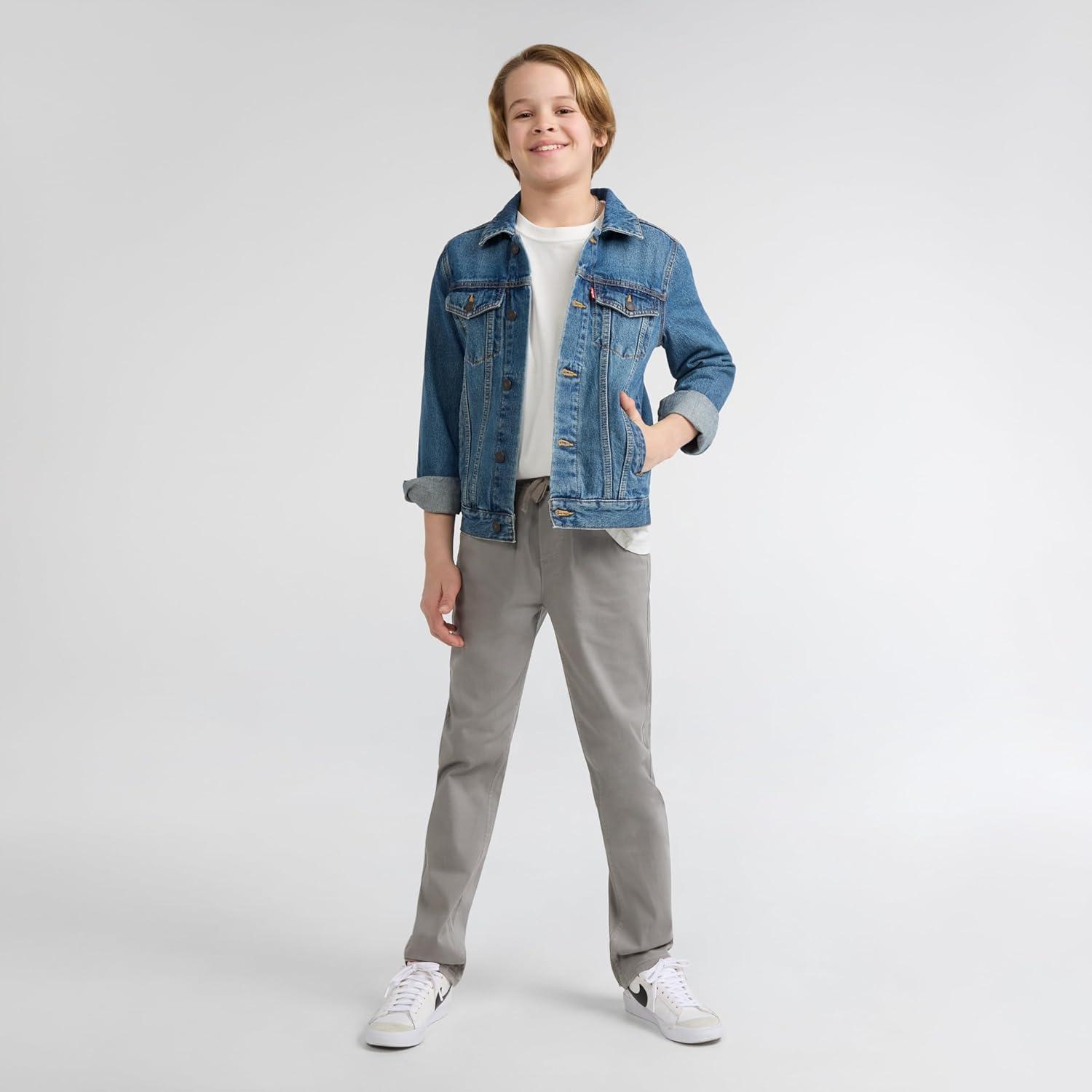 imageLevis Boys 511 Slim Fit Pull on Uniform PantsDark Gull Grey