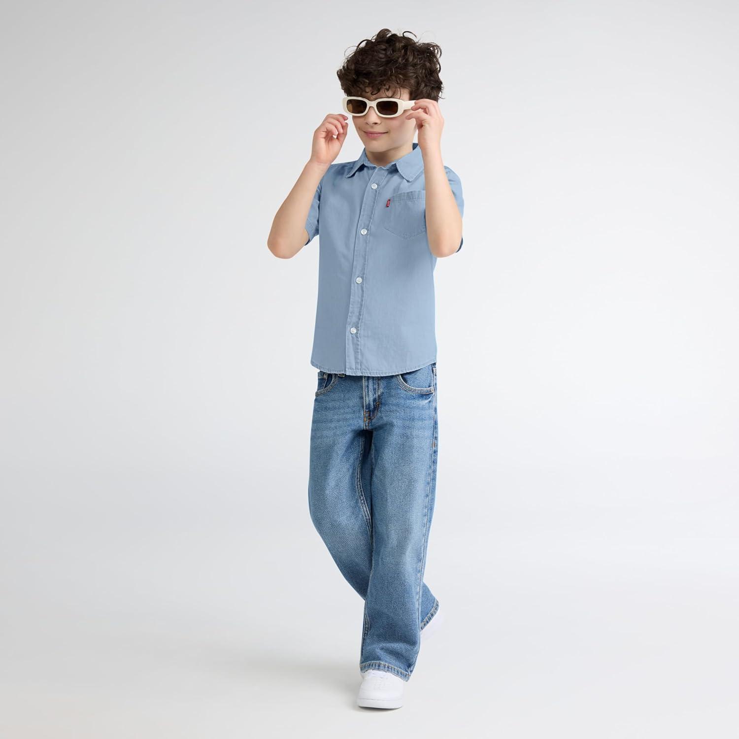 imageLevis Boys Short Sleeve Woven Button Up ShirtAvalon