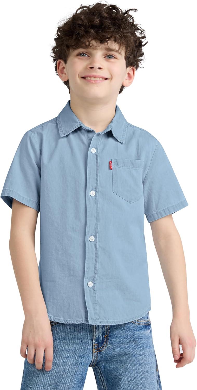 imageLevis Boys Short Sleeve Woven Button Up ShirtAvalon