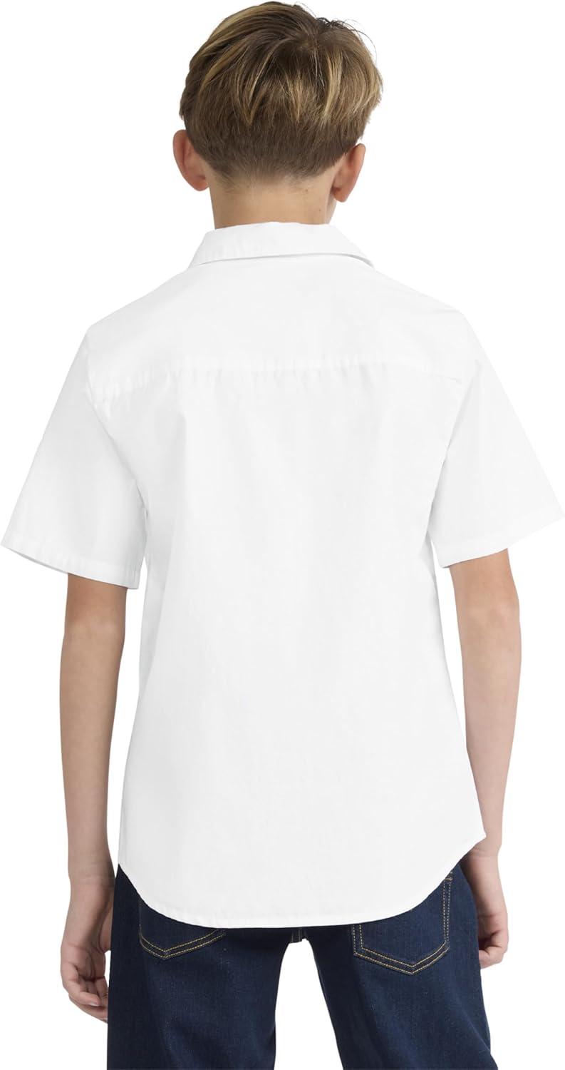 imageLevis Boys Short Sleeve Woven Button Up ShirtBright White