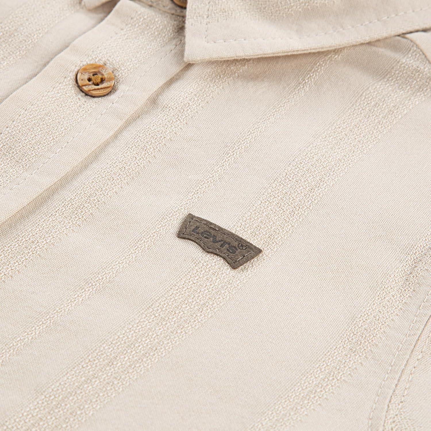 imageLevis Boys Short Sleeve Woven Button Up ShirtOatmeal