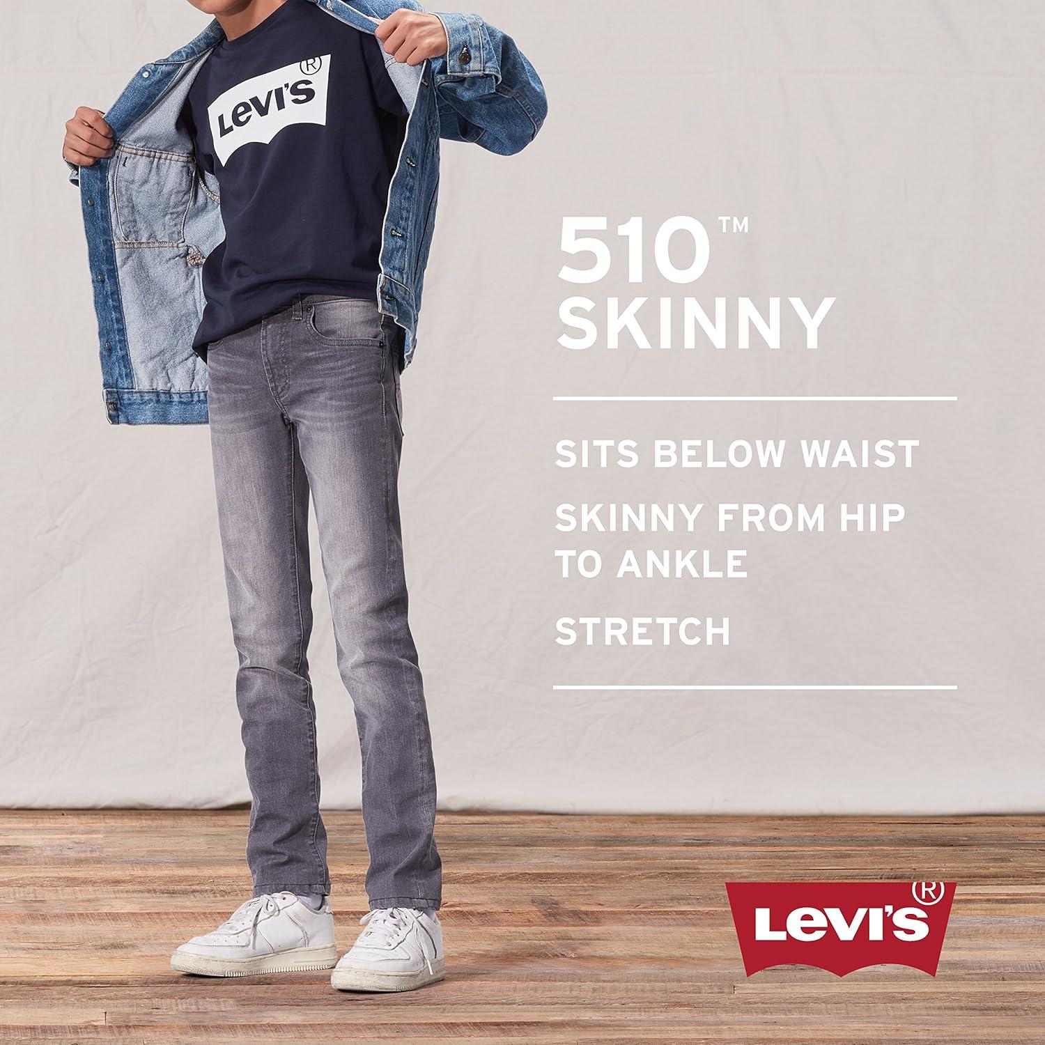 imageLevis Boys Skinny Fit JeansCloseoutIndigo River