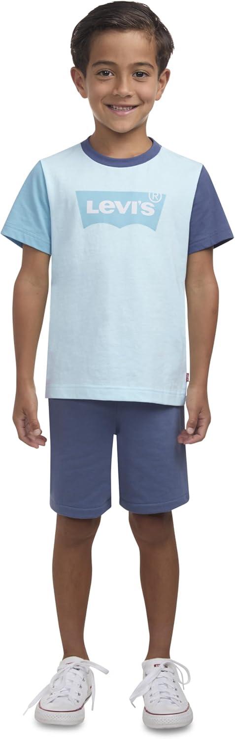 imageLevis Boys and Baby Graphic TShirt and Shorts 2Piece Outfit SetClearwaterBatwing