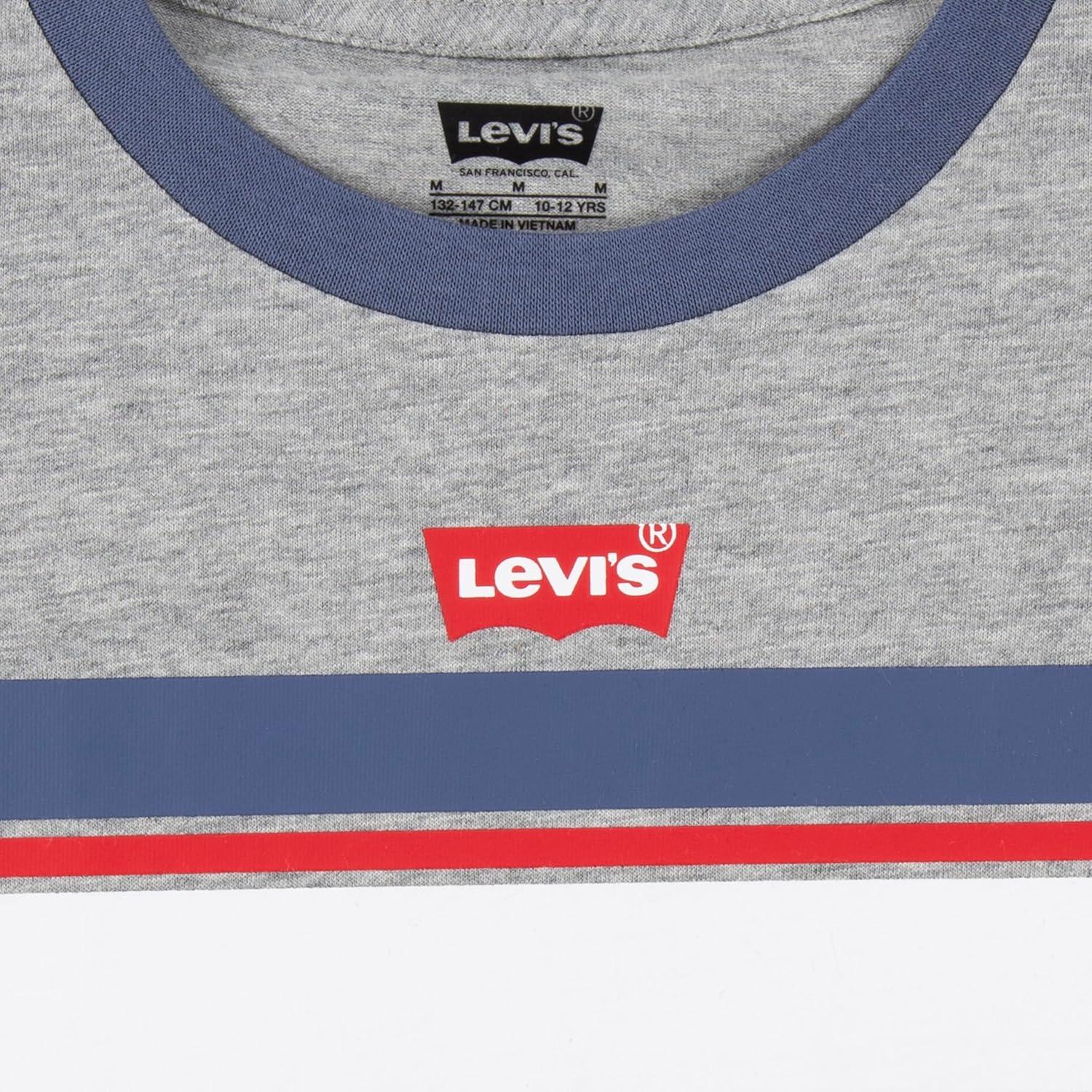 imageLevis Boys and Baby Graphic TShirt and Shorts 2Piece Outfit SetGrey Heather