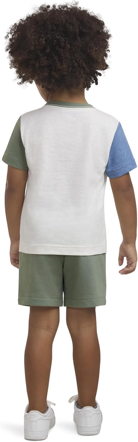 imageLevis Boys and Baby Graphic TShirt and Shorts 2Piece Outfit SetOatmeal HeatherBatwing
