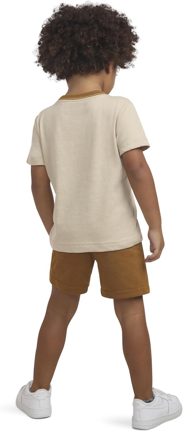 imageLevis Boys and Baby Graphic TShirt and Shorts 2Piece Outfit SetSafari