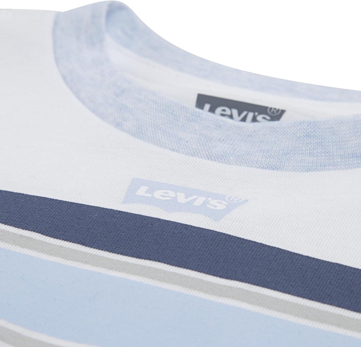 imageLevis Boys and Baby Graphic TShirt and Shorts 2Piece Outfit SetWhiteLight Blue