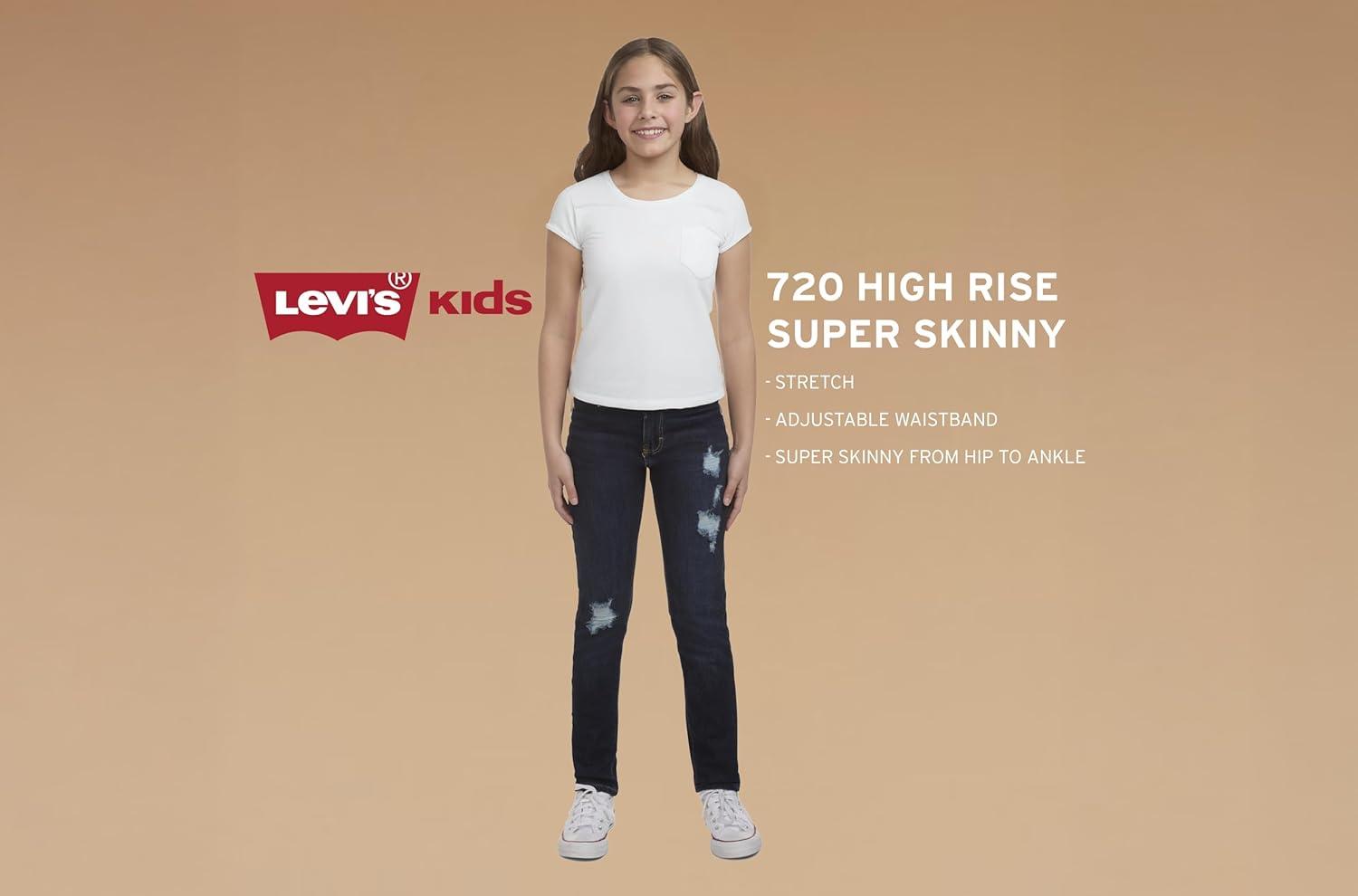 imageLevis Girls 720 High Rise Super Skinny Fit JeansMegatron