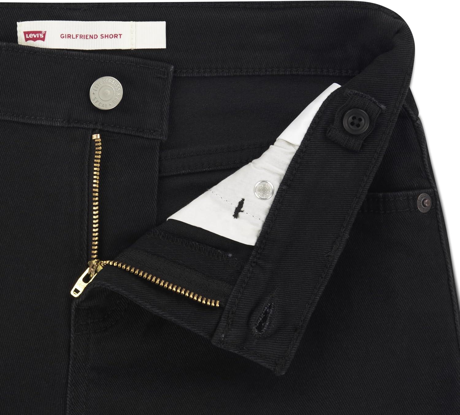 imageLevis Girls Girlfriend Fit Denim Shorty ShortsBlack