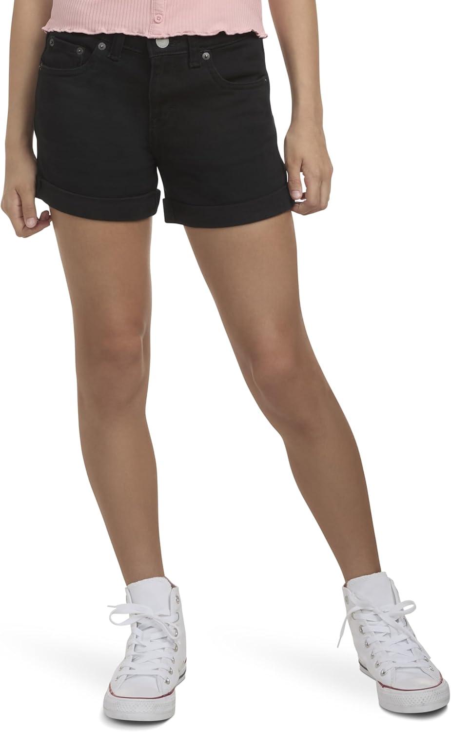 imageLevis Girls Girlfriend Fit Denim Shorty ShortsBlack