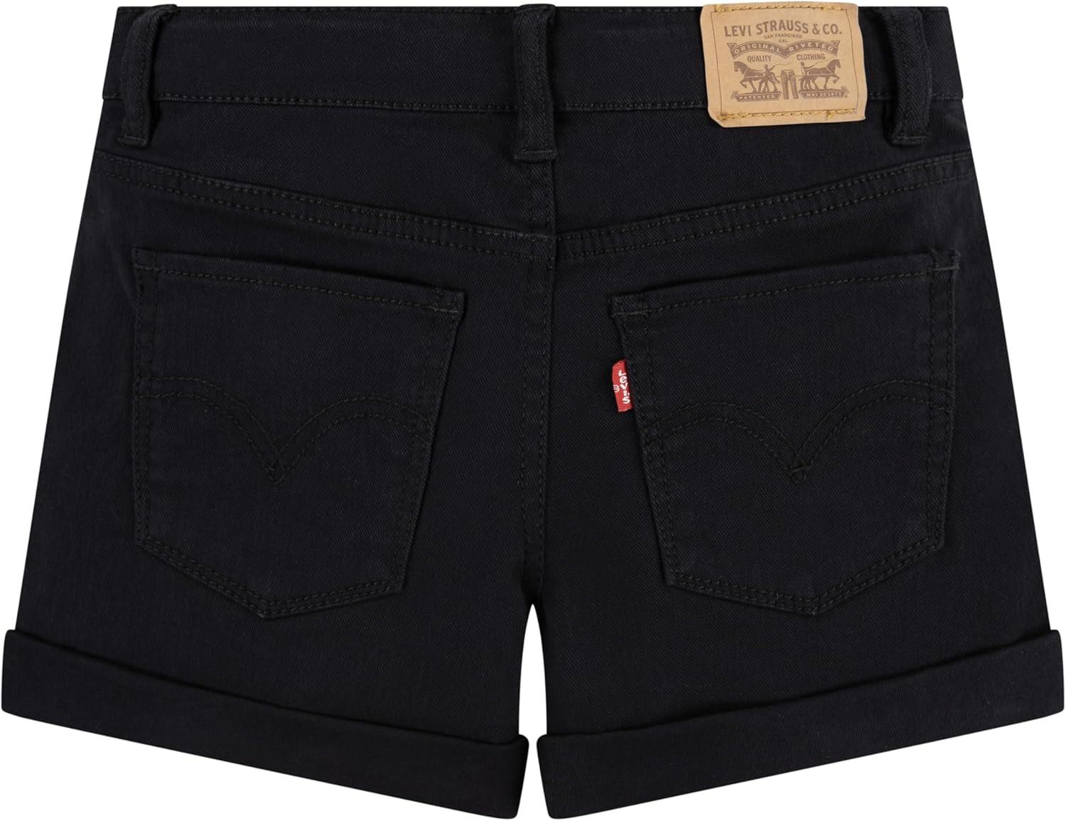 imageLevis Girls Girlfriend Fit Denim Shorty ShortsBlack