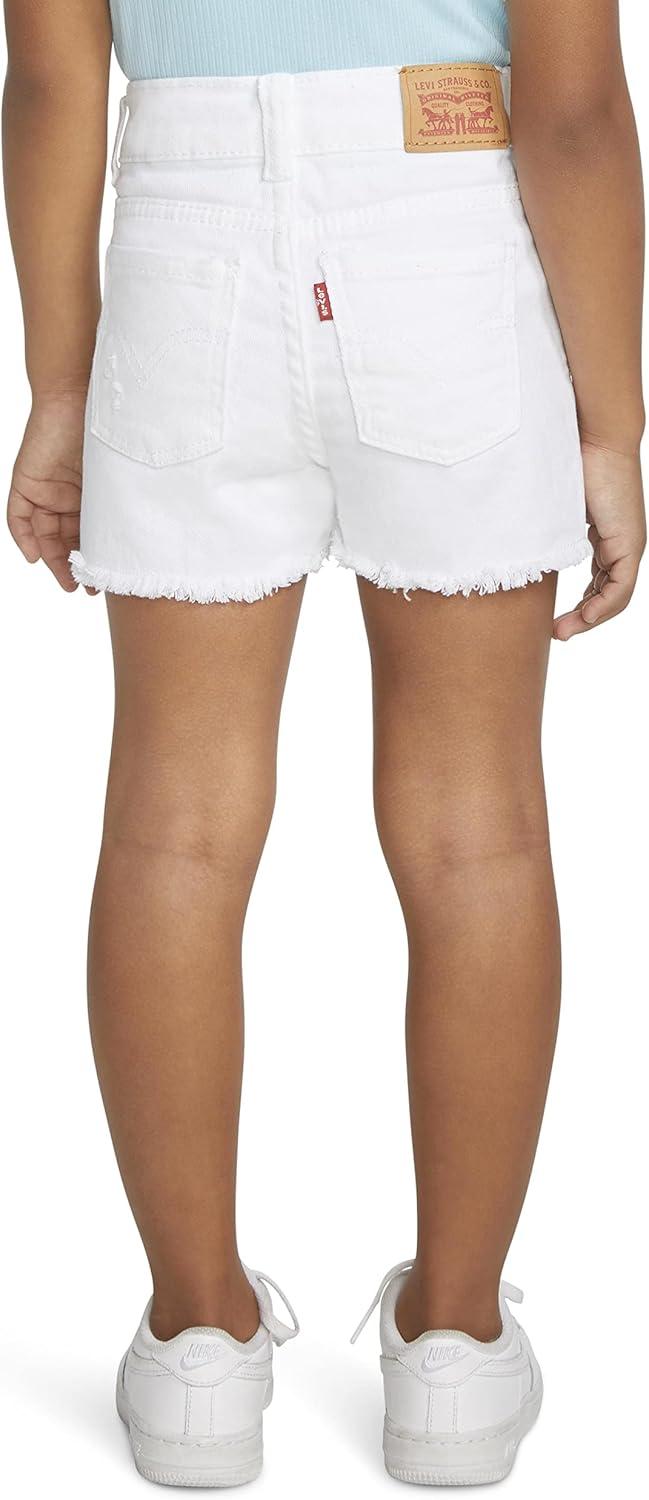 imageLevis Girls Girlfriend Fit Denim Shorty ShortsWhiteDestructed