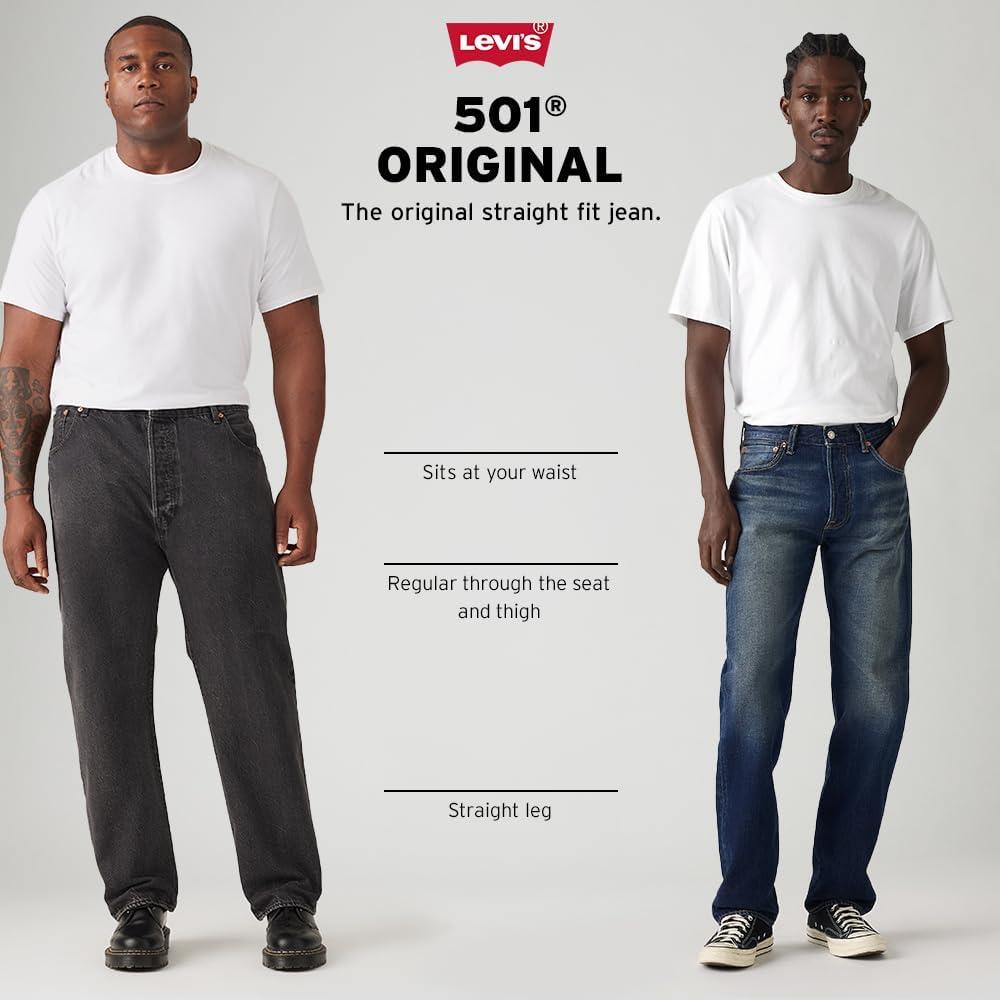 imageLevis Mens 501 Original Fit Jeans Also Available in Big amp TallBlack Stf