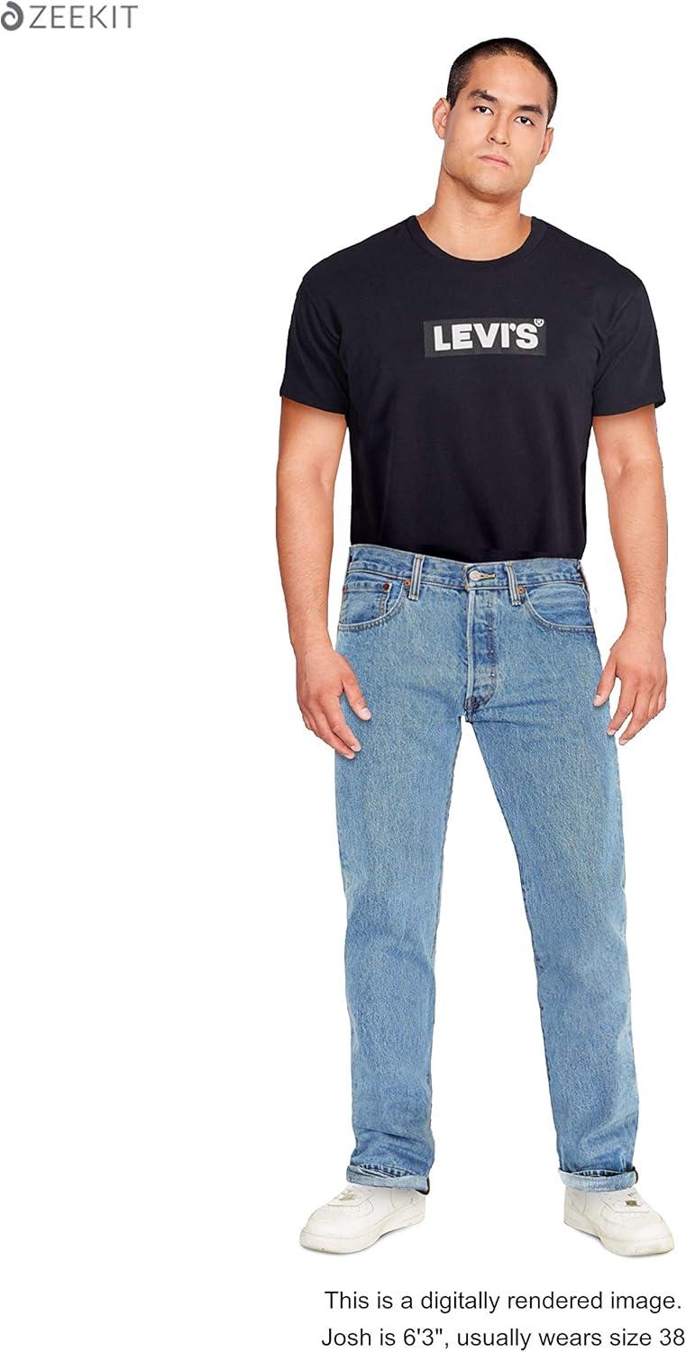 imageLevis Mens 501 Original Fit Jeans Also Available in Big amp TallLight Stonewash