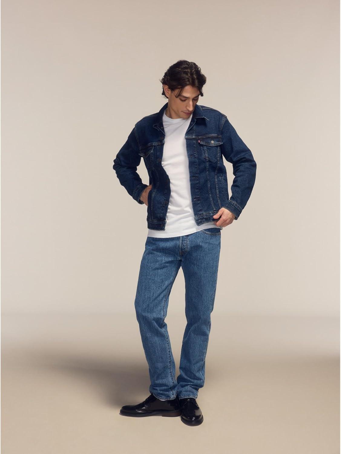 imageLevis Mens 501 Original Fit Jeans Also Available in Big amp TallMedium Stonewash Rinse