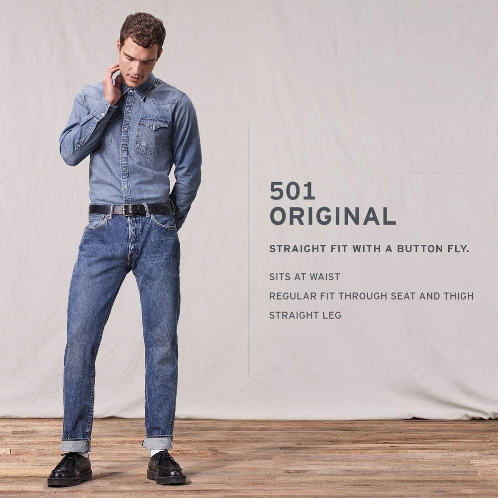 imageLevis Mens 501 Original Fit Jeans Also Available in Big amp TallOptic Daisy