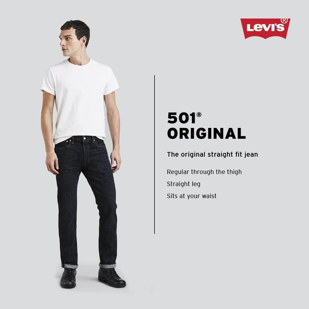 imageLevis Mens 501 Original Fit Jeans Also Available in Big amp TallOptic Daisy