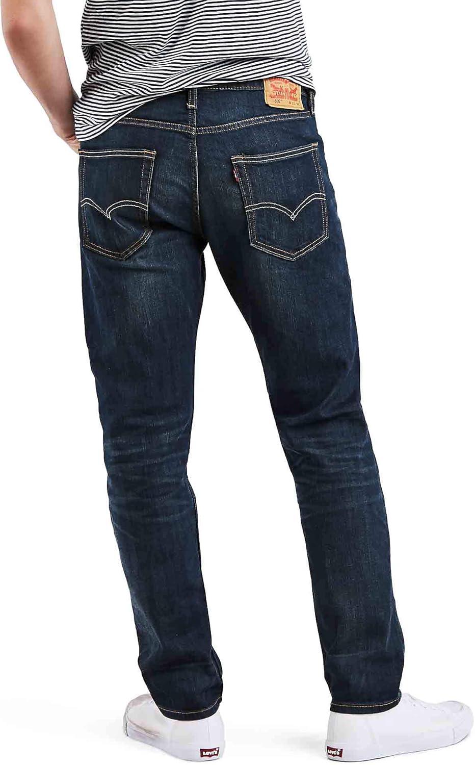 imageLevis Mens 502 Taper Fit Jeans Also Available in Big amp TallNew RosefinchStretch