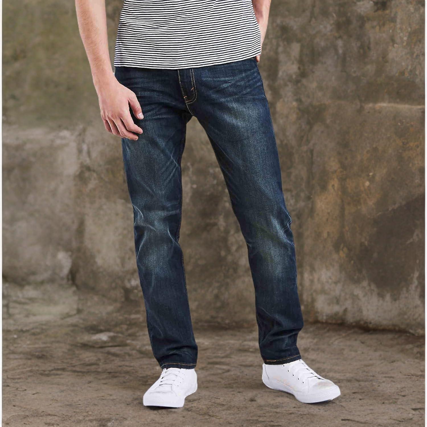imageLevis Mens 502 Taper Fit Jeans Also Available in Big amp TallNew RosefinchStretch