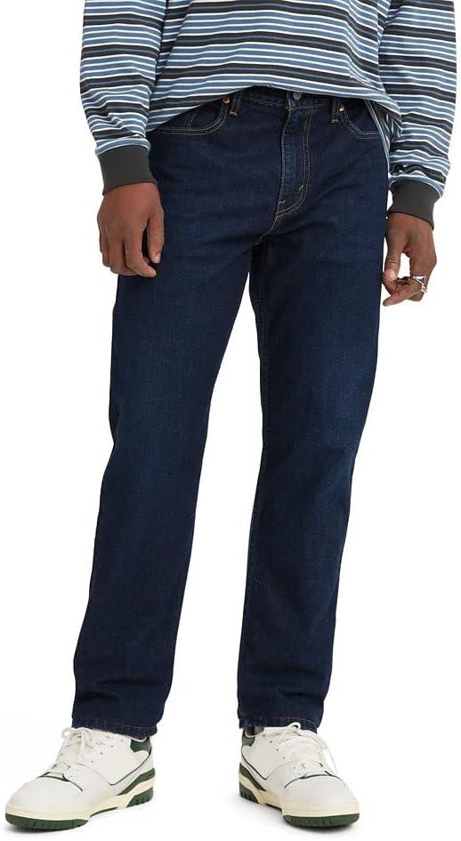 imageLevis Mens 502 Taper Fit Jeans Also Available in Big amp TallOn and Off Dark Indigo Stonewash