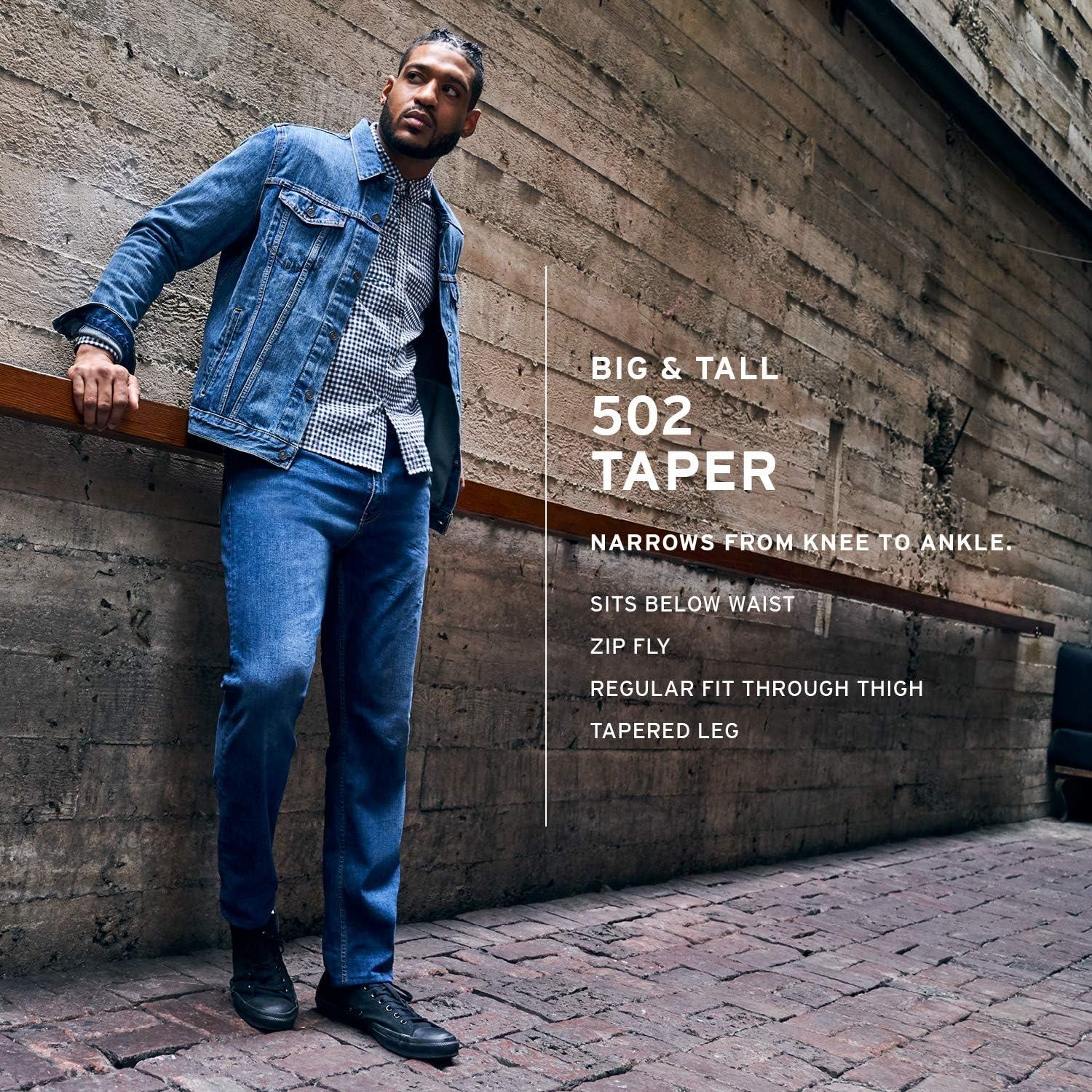 imageLevis Mens 502 Taper Fit Jeans Also Available in Big amp TallWalter Stretch