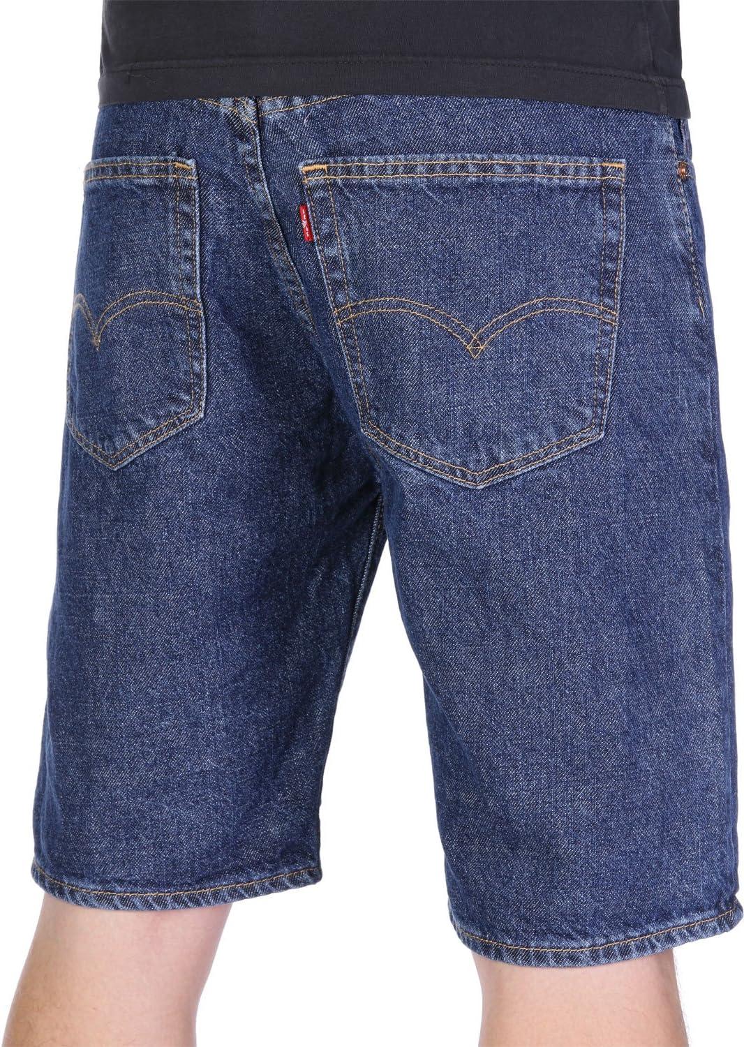 imageLevis Mens 505 Regular Fit ShortsNew Dark Stonewash Amazon Exclusive