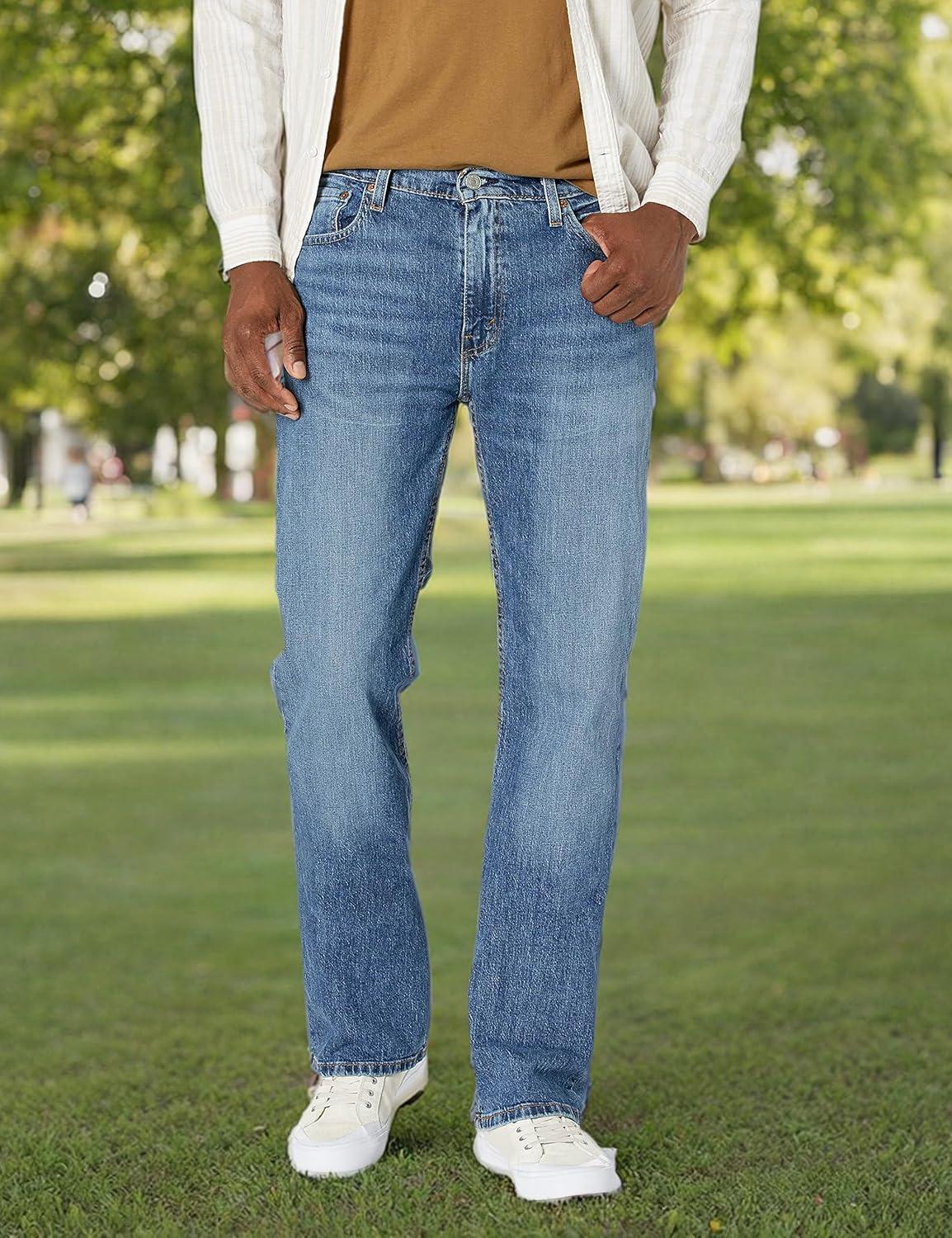 imageLevis Mens 527 Slim Bootcut JeansBlue Tunes Medium Indigo