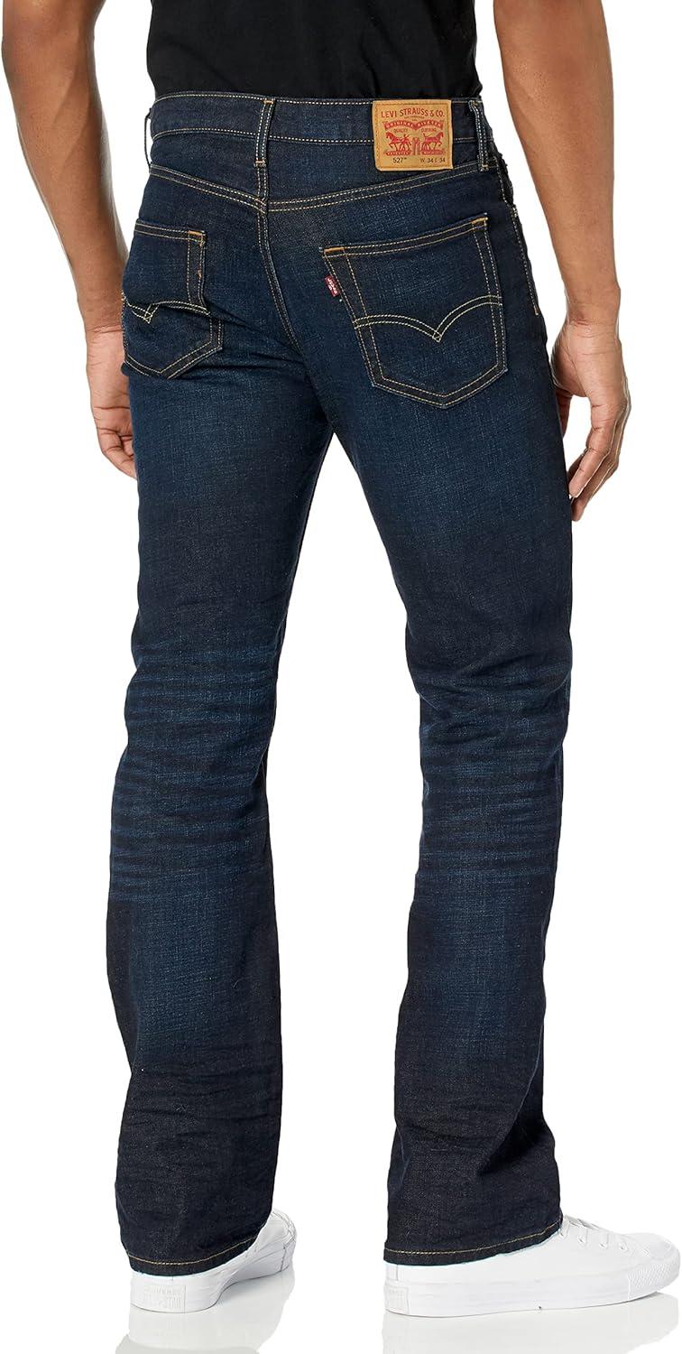imageLevis Mens 527 Slim Bootcut JeansIndigo Black