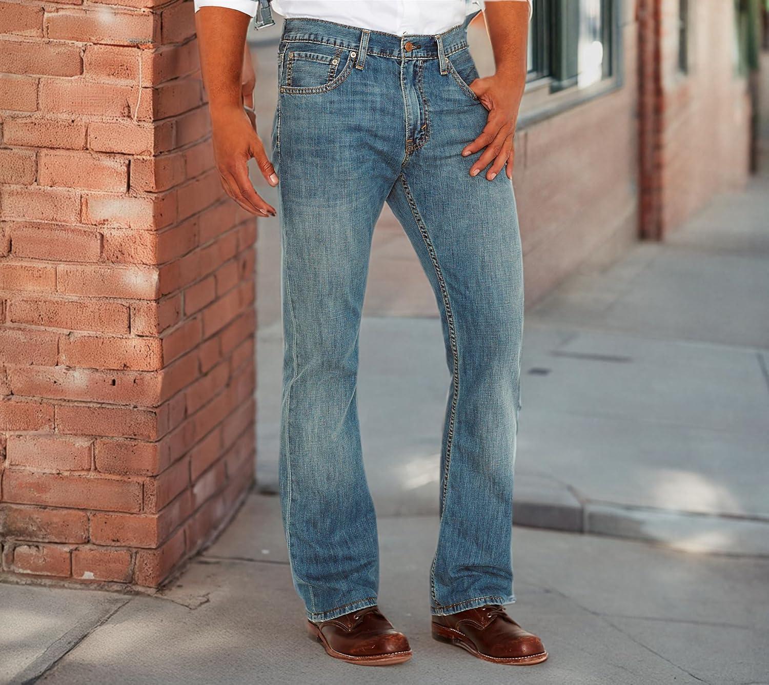 imageLevis Mens 527 Slim Bootcut JeansMedium Chipped
