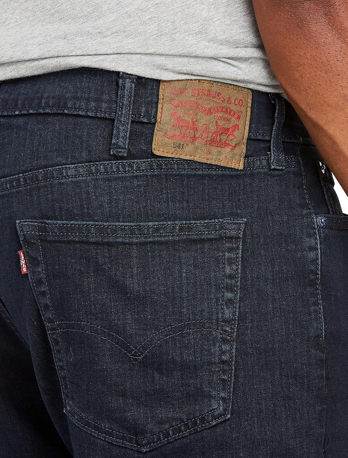 imageLevis Mens 541 Athletic Fit Jeans Also Available in Big amp TallCholla Black Overdye All Seasons Tech