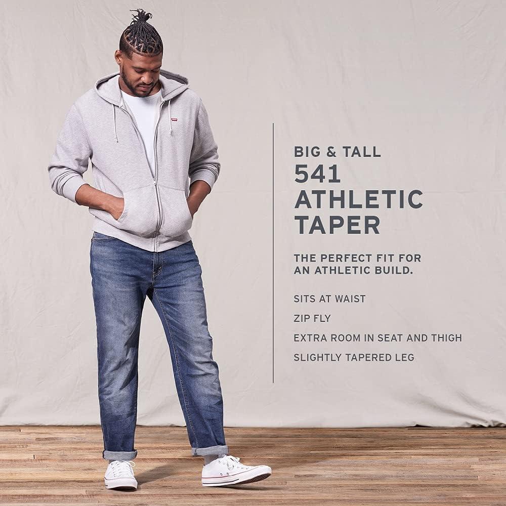 imageLevis Mens 541 Athletic Fit Jeans SeasonalDolf Metal Indigo Destructed Stretch