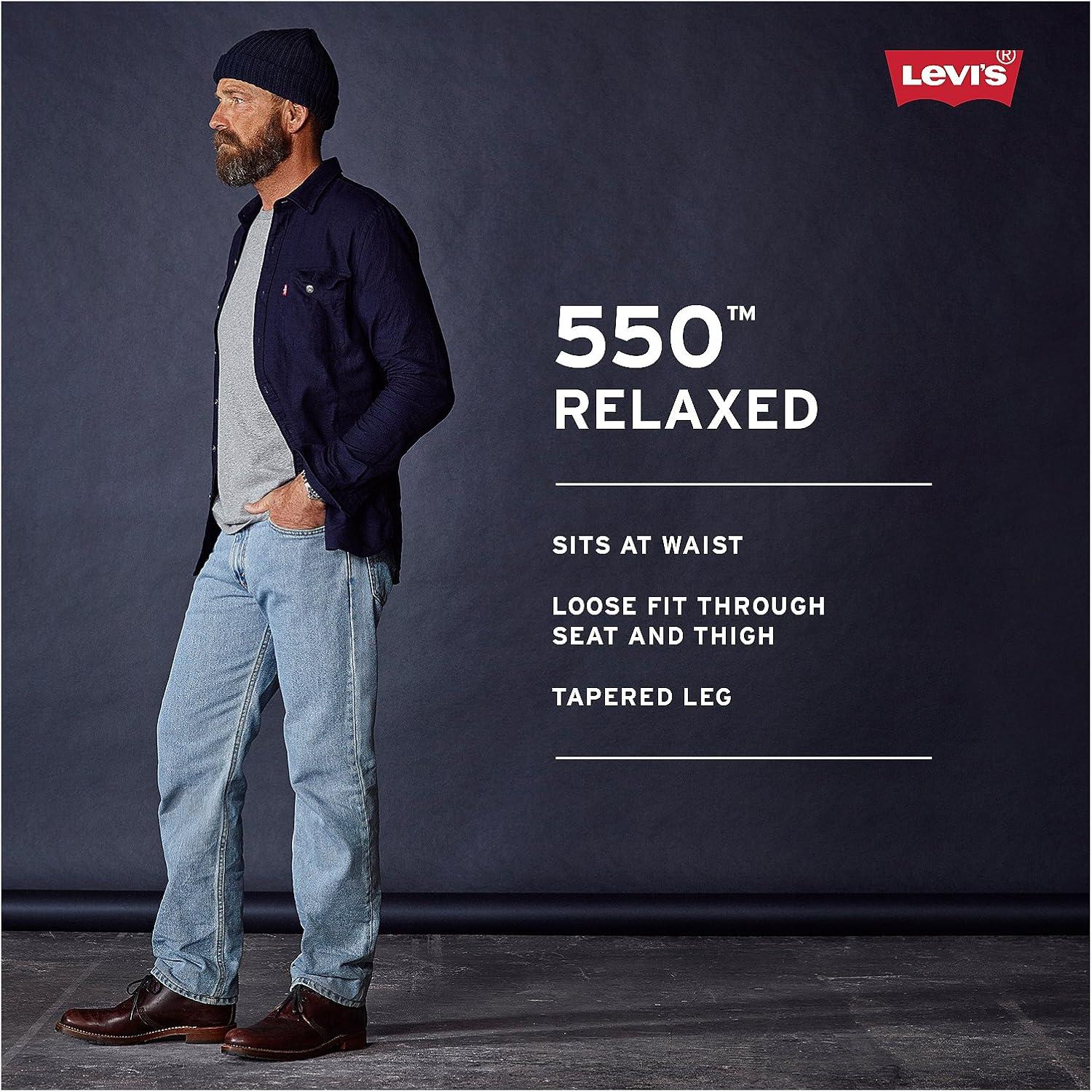 imageLevis Mens 550 Relaxed Fit JeansClif