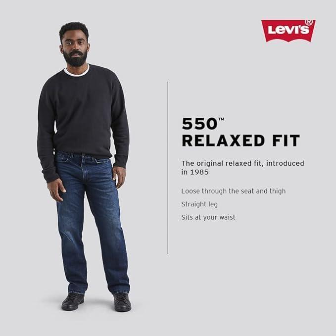 imageLevis Mens 550 Relaxed Fit JeansDark Stonewash Rinse
